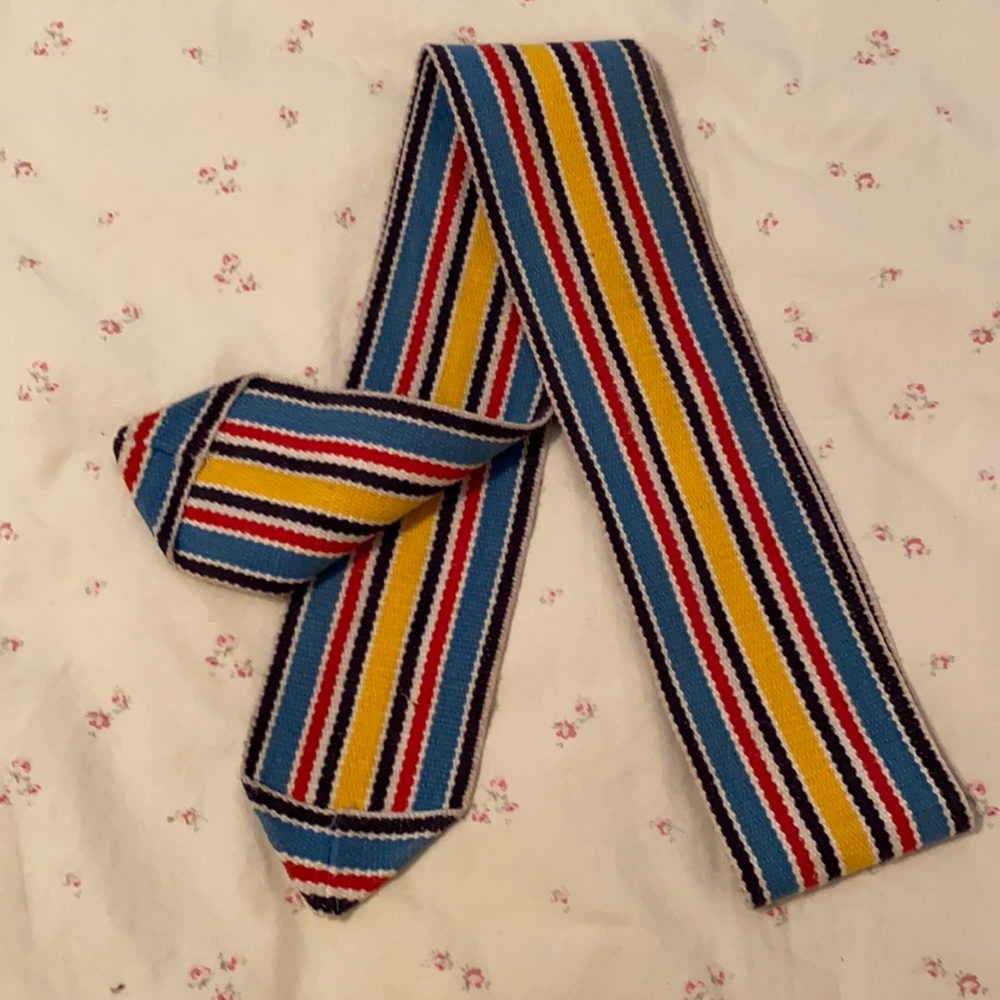 EUC VINTAGE 1980s WOVEN SASH/BELT VIBRANT STRIPED